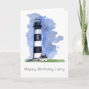 Bodie Island Lighthouse gepersonaliseerde Verjaard Kaart