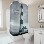 Bodie Island Lighthouse zwart-wit Douchegordijn (In situ)