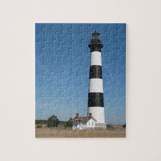 Bodie Island - vuurtoren Buitenste banken NC Puzzl Legpuzzel (Verticaal)