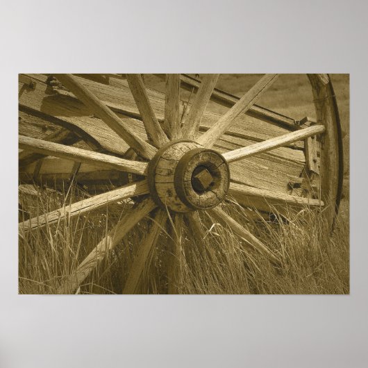 Bodie Wagon Wheel Sepia Poster 2 (Devant)