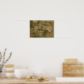 Bodie Wagon Wheel Sepia Poster 3 (Cuisine)