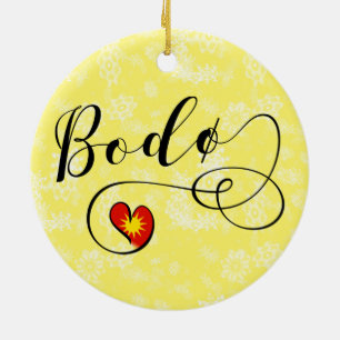 Bodø Flag Heart, Noorwegen, Bodö Keramisch Ornament