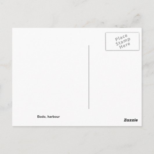 Bodo, haven briefkaart (Achterkant)