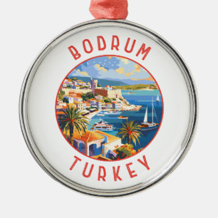 Bodrum Turkije Retro Noodlijdende Cirkel Metalen Ornament