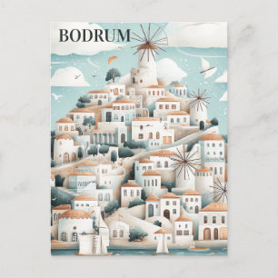 Bodrum Turkiye Travel Briefkaart
