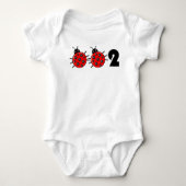 Body 🐞 002, Cute pickleball ladybird Baby Bodysuit (Devant)