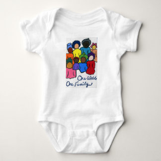 Body 1 monde, 1 chemise de bébé de famille