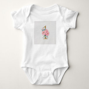 Body "1" pailleté or loral pour bébé