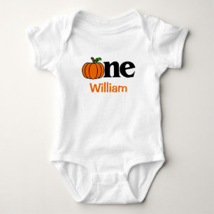 Body 1er anniversaire Boy Fall Citrouille Personnalisé