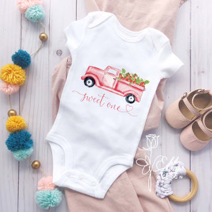 Body 1er Anniversaire fraise sucré un