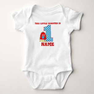 Body 1er Anniversaire Monstre Rouge T-shirt personnalis