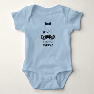 Body 1er Anniversaire - Moustache - Petit Homme - Petit