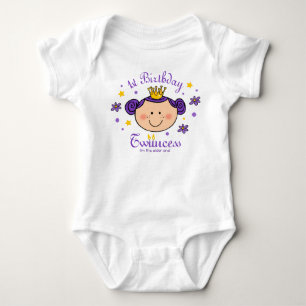 Body 1er Anniversaire Twincess Chemise personnalisée