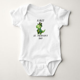 Body 1er Baby Boy St. Patrick's Day Dinosaur