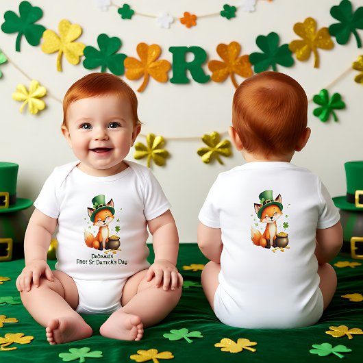 Body 1er St. Patrick de bébé, Renard & Chanceux