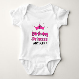 Body 1ère princesse anniversaire ! avec couronne rose