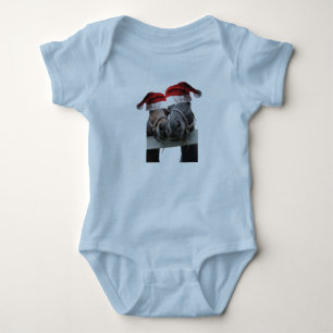 Body 2 Chevaux avec Casquettes du Père Noël