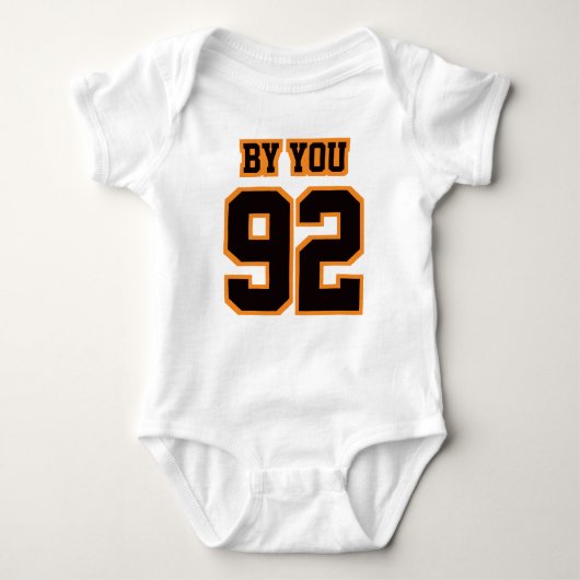 Body 2 Côté BLANC BLACÉ ORANGE Bodysuit Football Jersey (Devant)