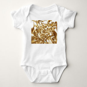 Body 3D abstraite texture or cristal.