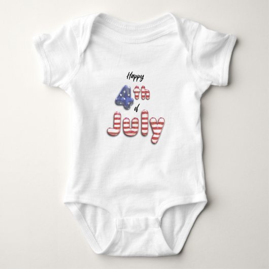 Body 4 juillet Foil Ballons Stars Stripes - Bodysuit (Devant)