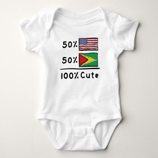 Body 50% Américain 50% Guyanais 100% mignonne Guyana US (Devant)