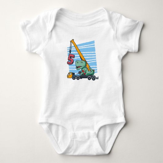 Body 5 ans 5Anniversaire grue mobile Dinosaur (Devant)