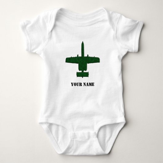 Body A-10 Camo de guerre Silhouette Green Avion (Devant)