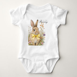 Body A cute little Floral Bunny Yellow Bow Baby Shower 