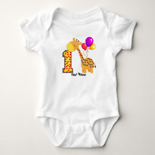 Body Ă?re personnaliser d'anniversaire de girafe