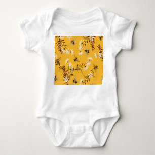 Body Abeille vintage et papillon : Brodé Art Floral