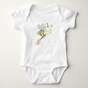 Body Abeilles De Miel, Fée & Bébé En Motif Sans Faille