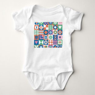 Body Abstrait Floral Scandinavian Folk Motif