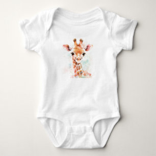 Body Adorable Baby Giraffe Head, Zoo Animals. Safari