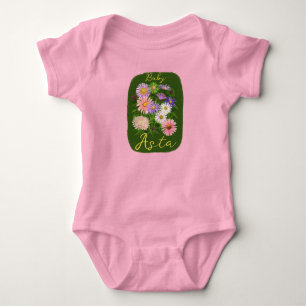 Body Adorable bodysuit une pièce rose floral asters pou