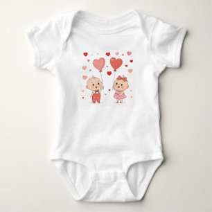 Body Adorable combinaison de bébé Saint Valentin.