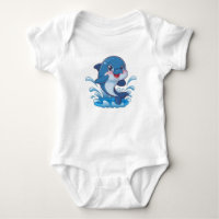 Adorable Dauphin de Dessin Dauphin Splashing in Jo