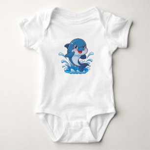 Body Adorable Dauphin de Dessin Dauphin Splashing in Jo