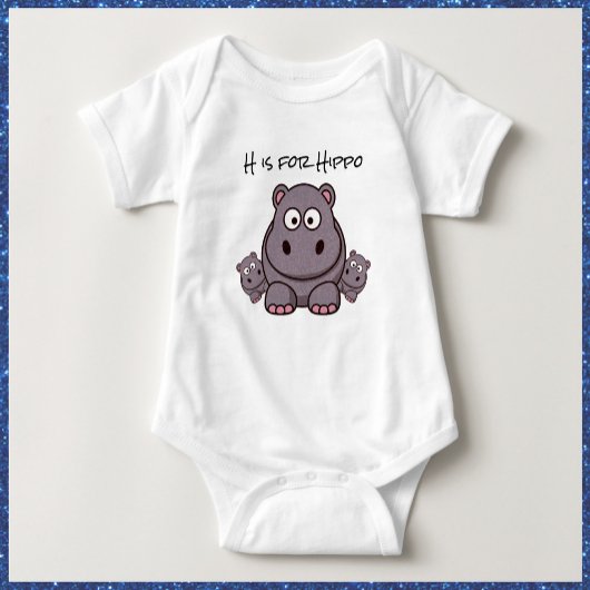 Body Adorable Hippo bébé rose et gris