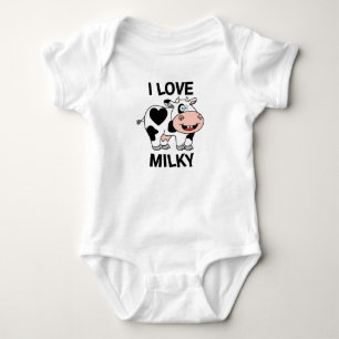 Body Adorable J'aime Vache Lactée avec un point de coe