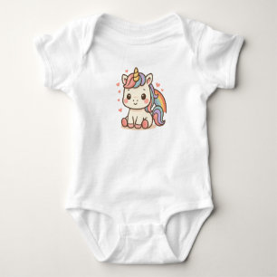 Body Adorable Kawaii Unicorn Bodysuit bébé - Soft & Com