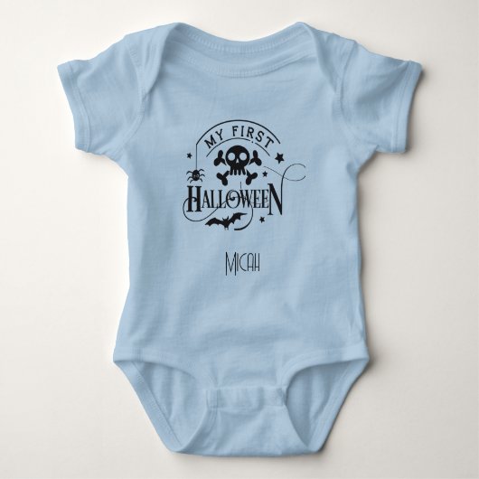 Body Adorable "Mon Premier Halloween" Monogramme Nom (Devant)