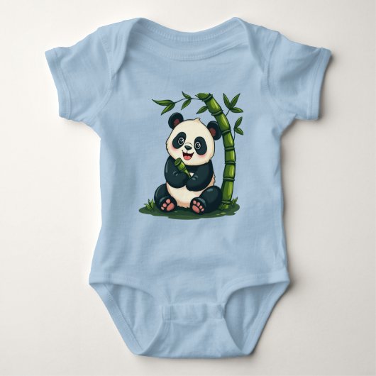 Body Adorable Panda Accrocher Bamboo Cute Cartoon Art (Devant)