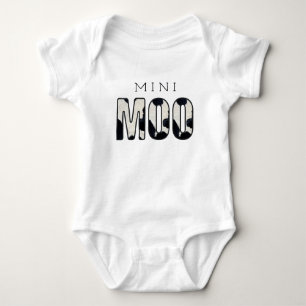 Body Adorable Petit MOO noir et blanc Vache Impression