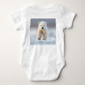 Body Adorable Polar Bear Cub Baby Bodysuit (Dos)