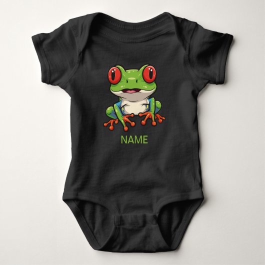 Body Adorable Red-Eyed Tree Frog Baby Bodysuit (Devant)