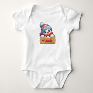 Body Adorable Snowman Baby Bodysuit de Noël
