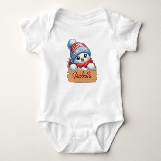 Body Adorable Snowman Baby Bodysuit de Noël (Devant)