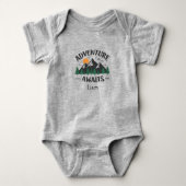 Body Adventure Awaits Mountains Personalized Bodysuit (Devant)