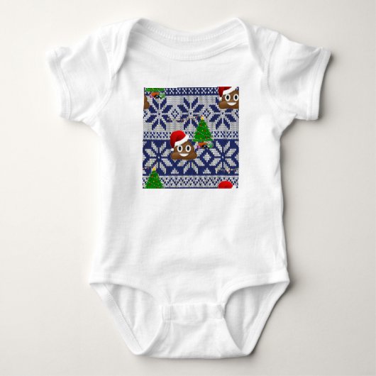 Body affreux pull-over de Noël émoji (Devant)