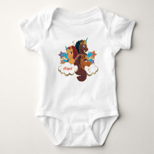 Body Afro Unicorn "Fabriqué en magie" Trio Design